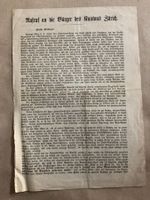 Aufruf an die Bürger des Kantons Zürich. 1871