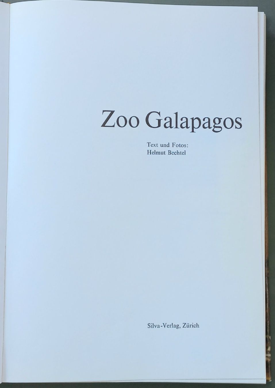 Bücher: Buch - Zoo Galapagos - Silva-Verlag – Gebraucht aus Niederuzwil von lubimaja 1