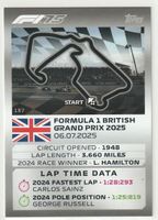 2025 Topps F1 Turbo Attax Circuit British Grand Prix