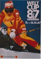 SKI WELT CUP LEUKERBAD 1987 - Original Plakat