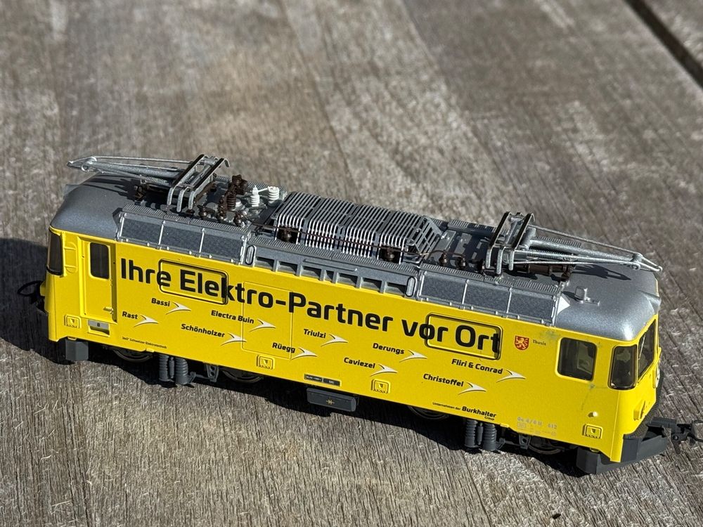 Bemo Modelleisenbahnen: Rhb Bemo  Ge 4/4 II 612  Burkhalter ESU SOUND – Neu (gemäss Beschreibung) aus Goldau von Bergsturz1806 3