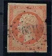Tutti i francobolli: Frankreich 1853 Napoleon III 40 Centimes – Usato da Hitzkirch venduto da walti1959