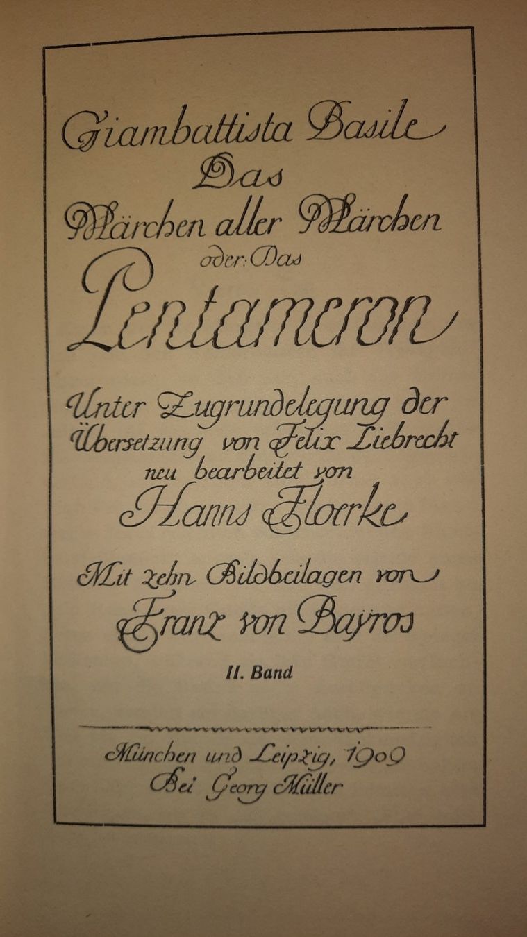 Libri: Das Märchen  aller Märchen  oder: Das Pentameron – Usato da zürich venduto da gabab 6