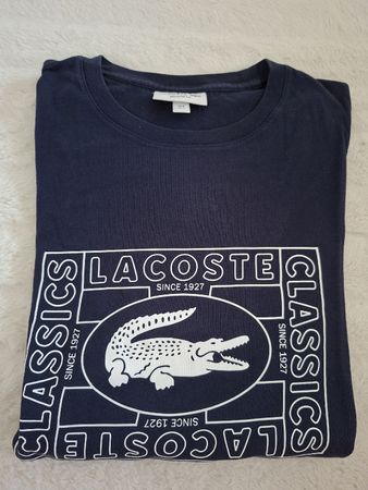 T-shirt LACOSTE homme bleu marine - Taille L slim