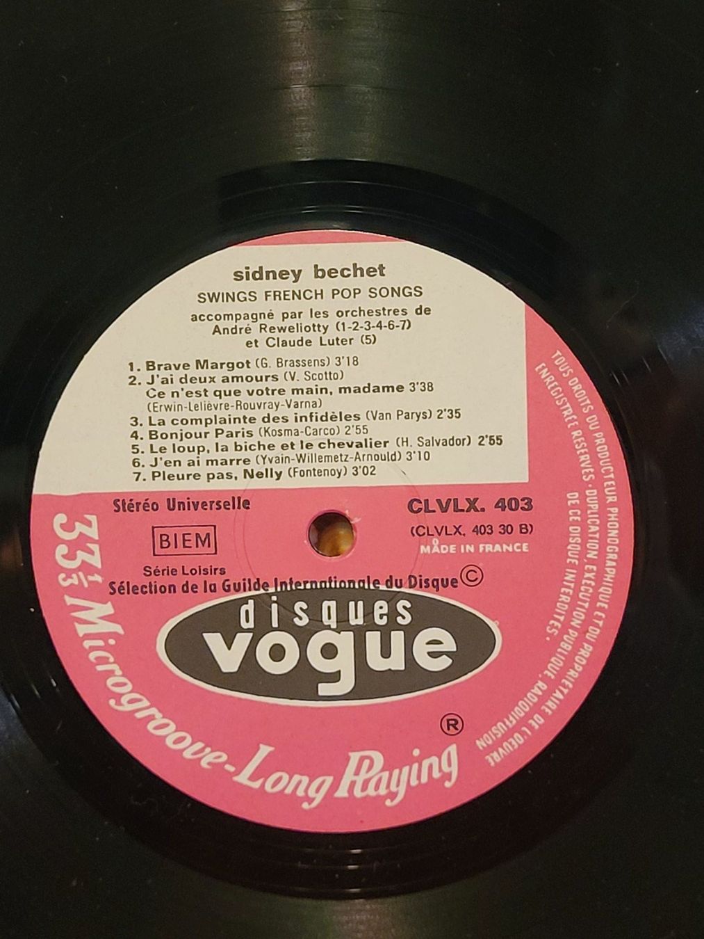 Dischi in vinile: Vinyle Sidney Bechet "French Pop Songs" 33T – Usato da La Chaux-de-Fonds venduto da reu_kx5l 4
