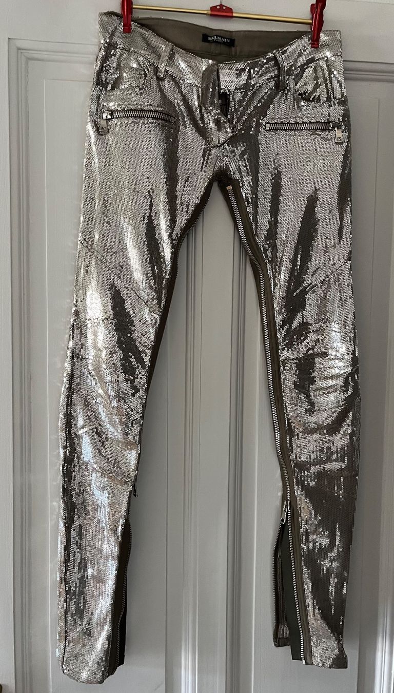 Balmain Pantaloni: Balmain, pantalon sequins, 36 – Nuovo (secondo la descrizione) da Genève venduto da dachaw 1