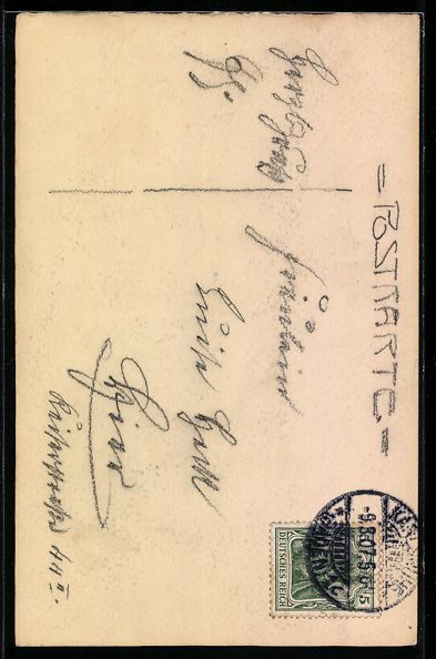 Ansichtskarten: Handgemalt sign. E. Langenbach: Karlsruh – Gebraucht aus Berlin von bartko-reher 1