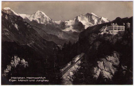 Cartoline postali: Interlaken - Standseilbahn Heimwehfluh – Usato da Binningen venduto da Mountainrider