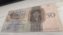 50 Reichsmark Noten von 1924 guter Zustand
