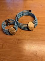 Halskette und Armband Set, hellblau