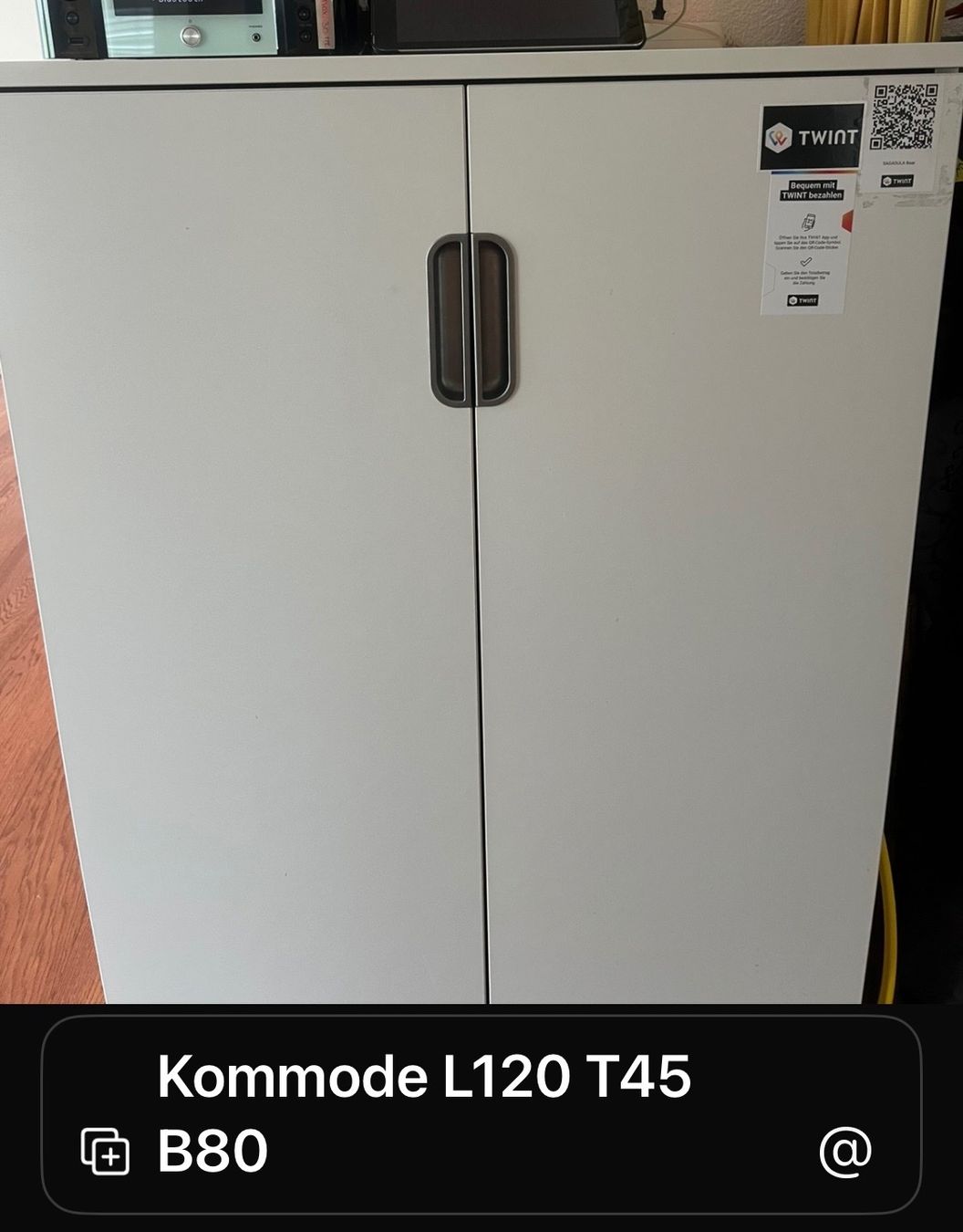 Cassettiere: Kommode/Gestell weiss L120 T45 B80 – Usato da Baar venduto da anda7575