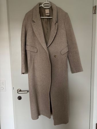 H&M Wollmantel mit Manteco Wolle Beige – Gr. S