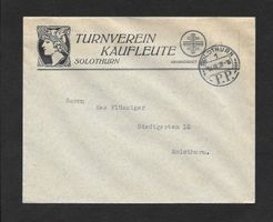 Solothurn illustr. PP-Brief Turnverein Kaufleute 16.4.1929