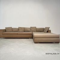 Ecksofa in Beige mit abnehmbaren Bezügen