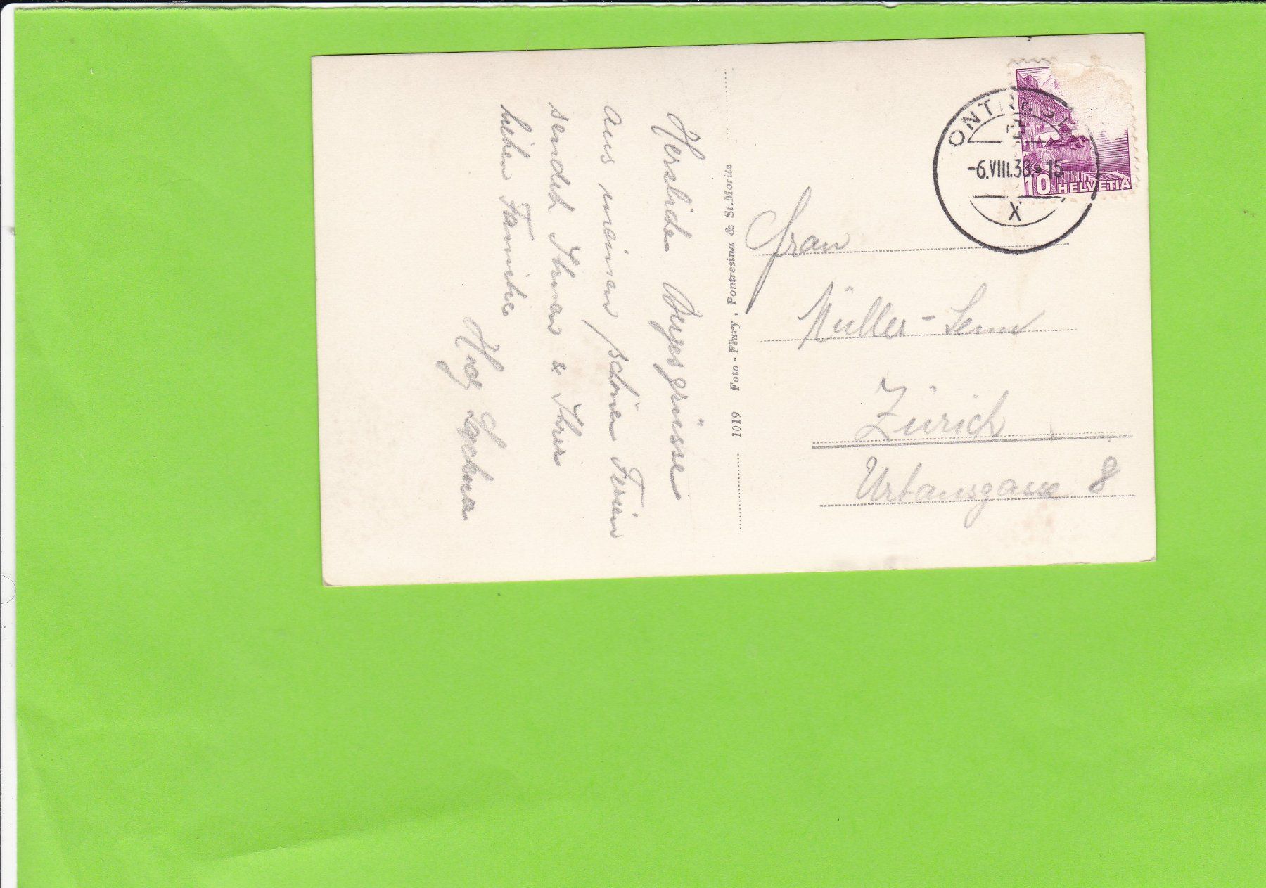 Cartoline postali: Pontresina mit Palü – Usato da St. Peterzell venduto da neckertal 1
