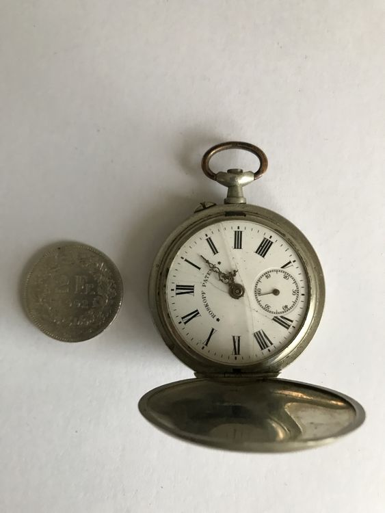 montre de poche homme à répétition à échappement à cylindre, 4 rubis