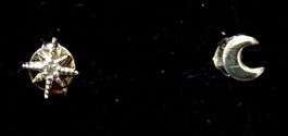 Mond und Stern Ohrringe aus 925 Sterling Silber
