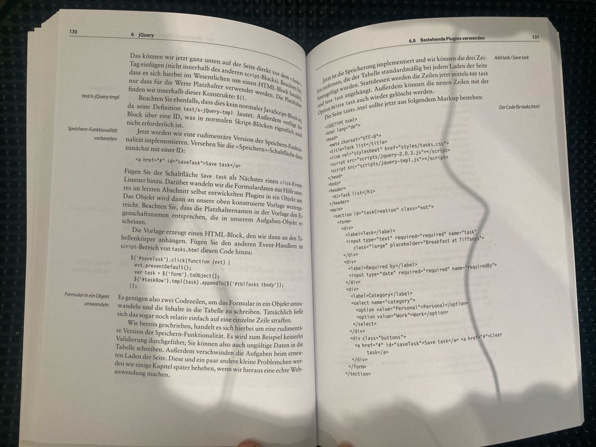 Livres: HTML5 Javascript und jQuery Buch – D'occasion à Flawil par rcnkr 2