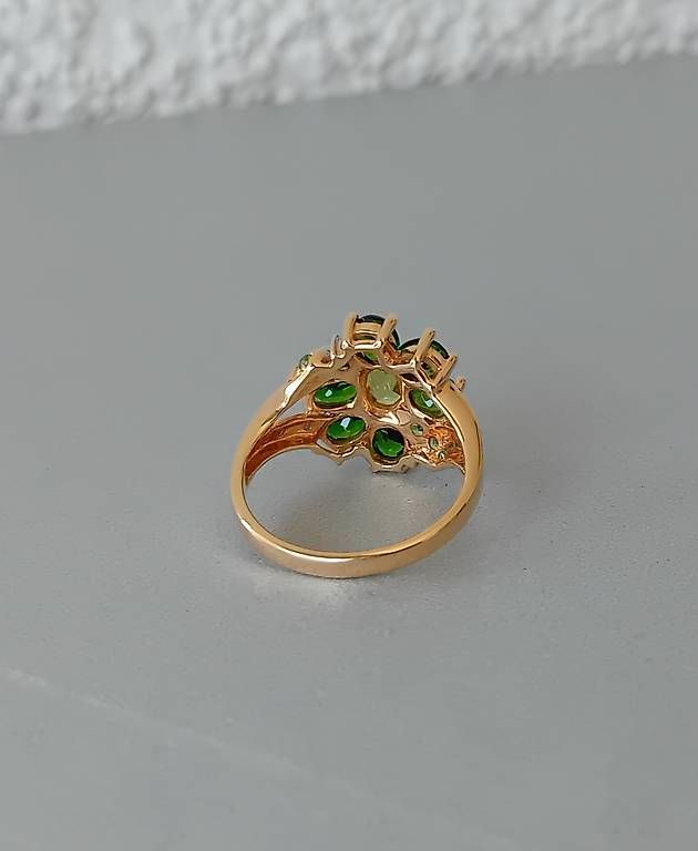 Anelli: Ring mit Chromdiopsid in Gelbgold – Usato da Stans venduto da wer_fd5f 4