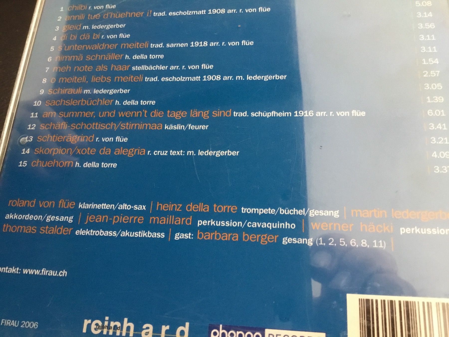 CD: FIRAU – Usato da Thierachern venduto da sweden08 1