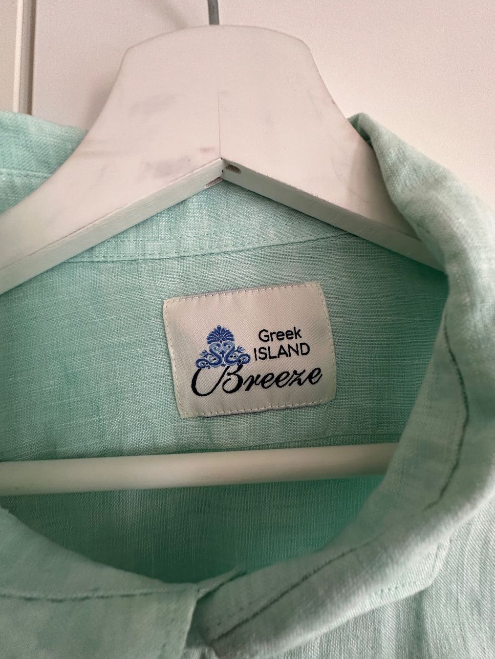 Camicie: Sommerliches Herrenhemd aus Leinen Farbe mint – Usato da Arlesheim venduto da Kunst-Krempel 1