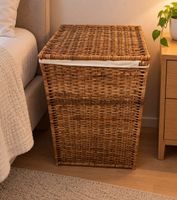 BRANÄS Wäschekorb, gefüttert, Rattan, 80 |