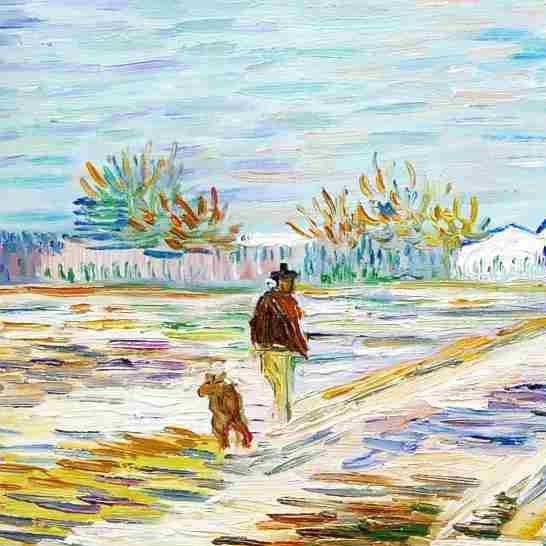 Reproduktionen & Neuware: Vincent v. Gogh - Landschaft mit Schnee – Neu (gemäss Beschreibung) aus Larnaca von KunstDepot24 1