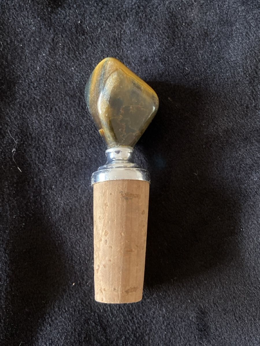 Bicchieri, Caraffe & Bottiglie: Weinflasche Deckel Briefoffner mit echte Steine – Usato da Läufelfingen venduto da Alles_Garantie 3