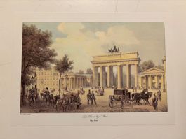 Graphik Brandenburger Thor Berlin um 1850 - ca A4 Format