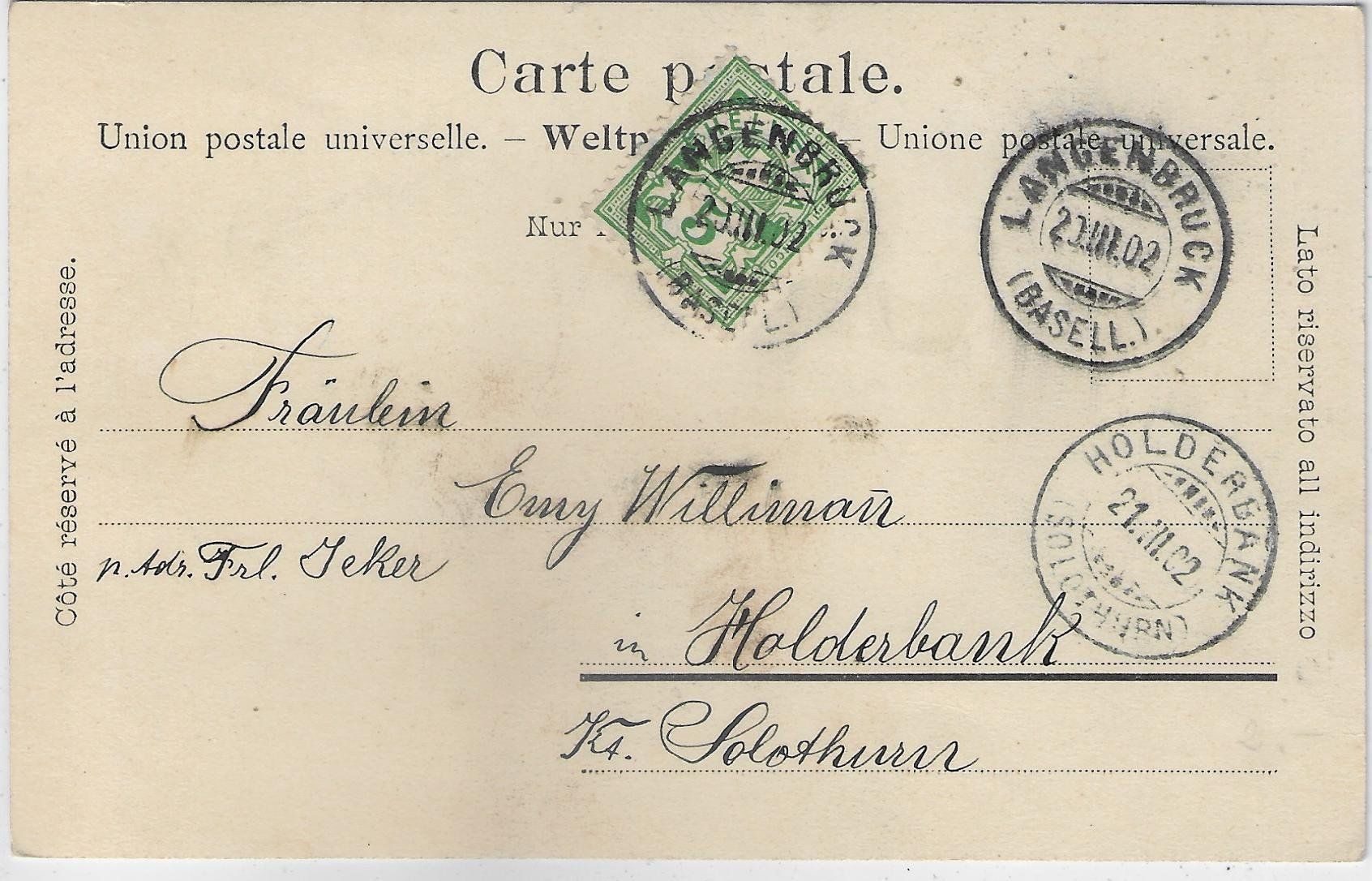 Cartoline postali: Gruss aus Langenbruck BL - Litho – Usato da Ettingen venduto da Kartenplanet 1