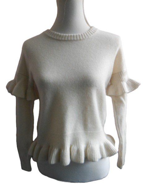 Maglioni & Felpe: Gr. 34 36 Pulli creme Wolle evt. mit Kaschmir s. Masse – Usato da Basel venduto da FRAU.ZAUBER.MOND