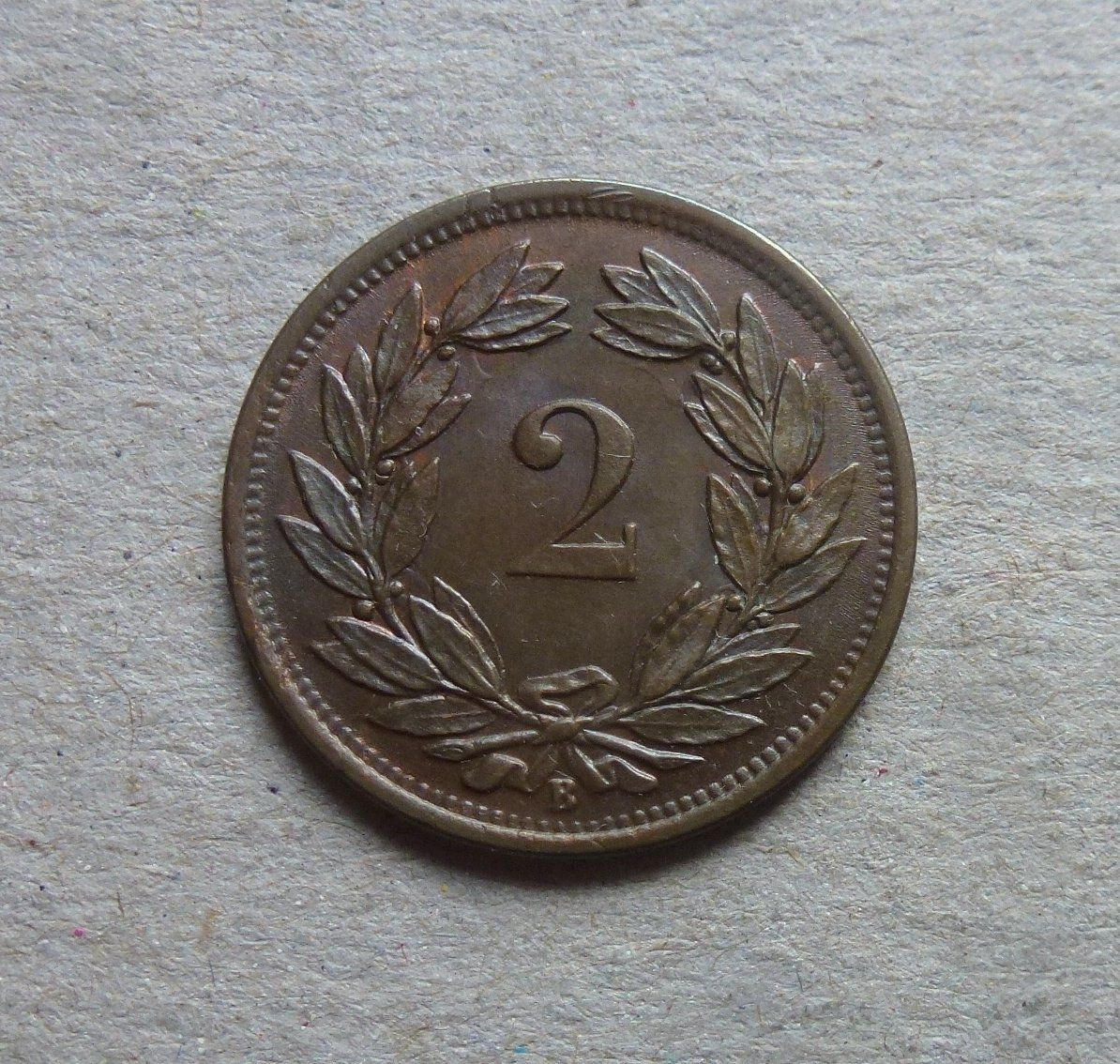 Alle Münzen: ++ 2 Rappen 1866, gute Erhaltung – Gebraucht aus Walkringen von Casablanca777 1