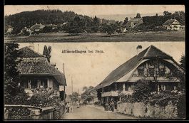 AK Allmendingen, Straßenpartie im Ort, Teilansicht