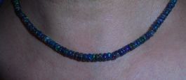 Echtschmuck: Mezezo-Opal-Silberhalskette ca. 45 cm. +