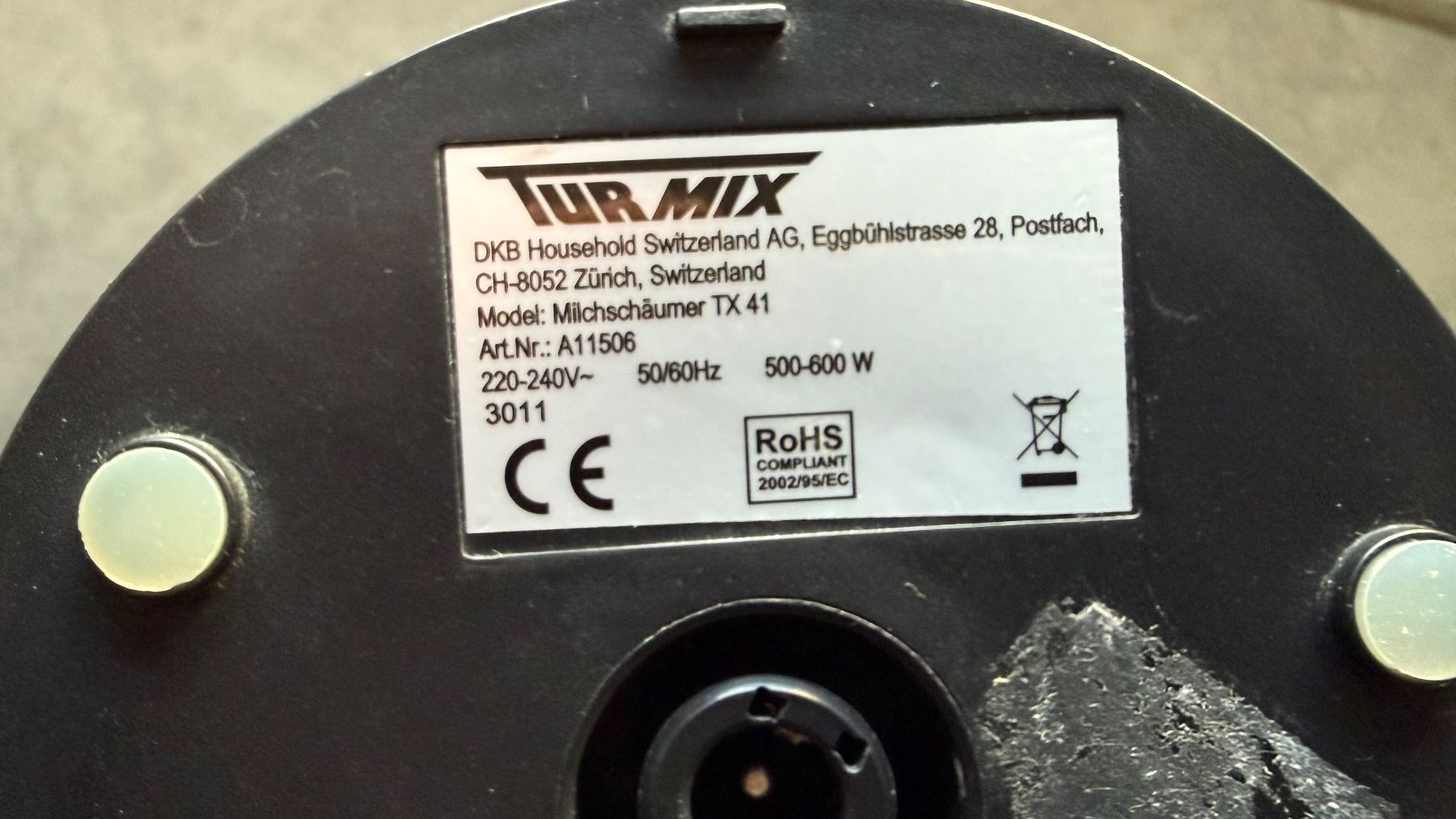 Turmix Elettrodomestici da cucina: TurMix TX41 schaum   Mousse de lait – Usato da Monte Carasso venduto da Ely67 9