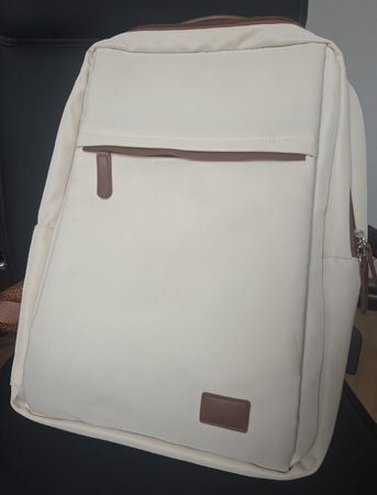 Minimalistischer Laptop Rucksack, Beige/Braun Top!