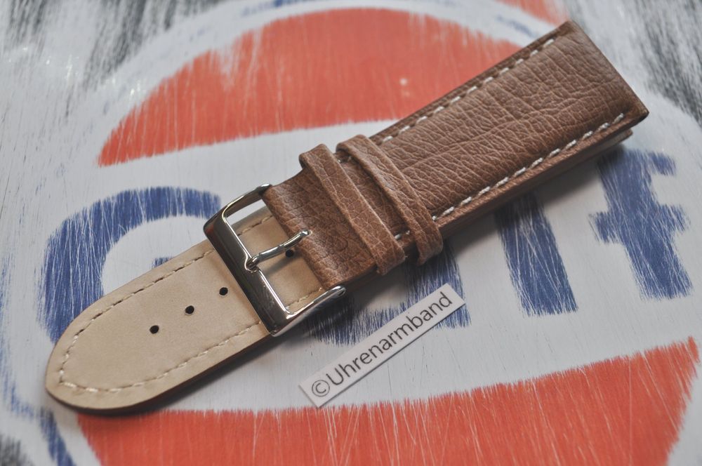 Bracciali & Braccialetti: 26mm Uhrenarmband,  Leder braun, Uhrenband – Nuovo (secondo la descrizione) da Courlevon venduto da Uhrenarmband 1
