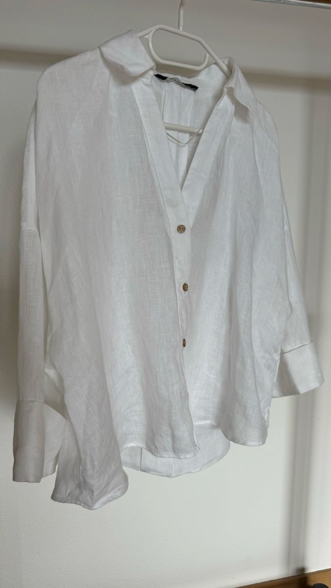 Zara Camicette: Zara Leinenbluse in schönem Design. – Usato da Schaffhausen venduto da R_Muzh