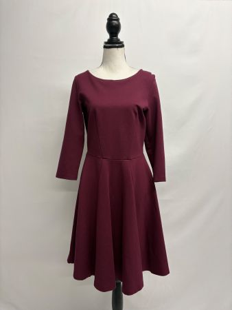 Mint & Berry Kleid bordeaux mit 3/4 Ärmel Gr. M Viskose