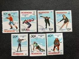 Nicaragua 1987 Olympia Winter Calgary 1988 gest.  (E958)