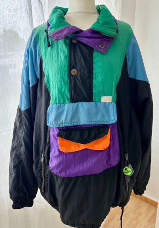 Vintage! Bunte Etirel Skijacke, Winterjacke L 80er Outfit