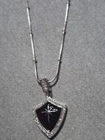 stylische Edelstahl Halskette mit Nordstern Anhänger, 47cm