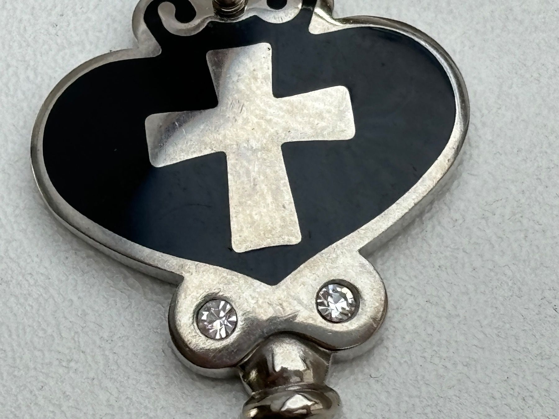 Ciondoli: Schmuck-Anhänger mit Kreuz schwarz steinless – Nuovo (secondo la descrizione) da Hendschiken venduto da Uraniali 3