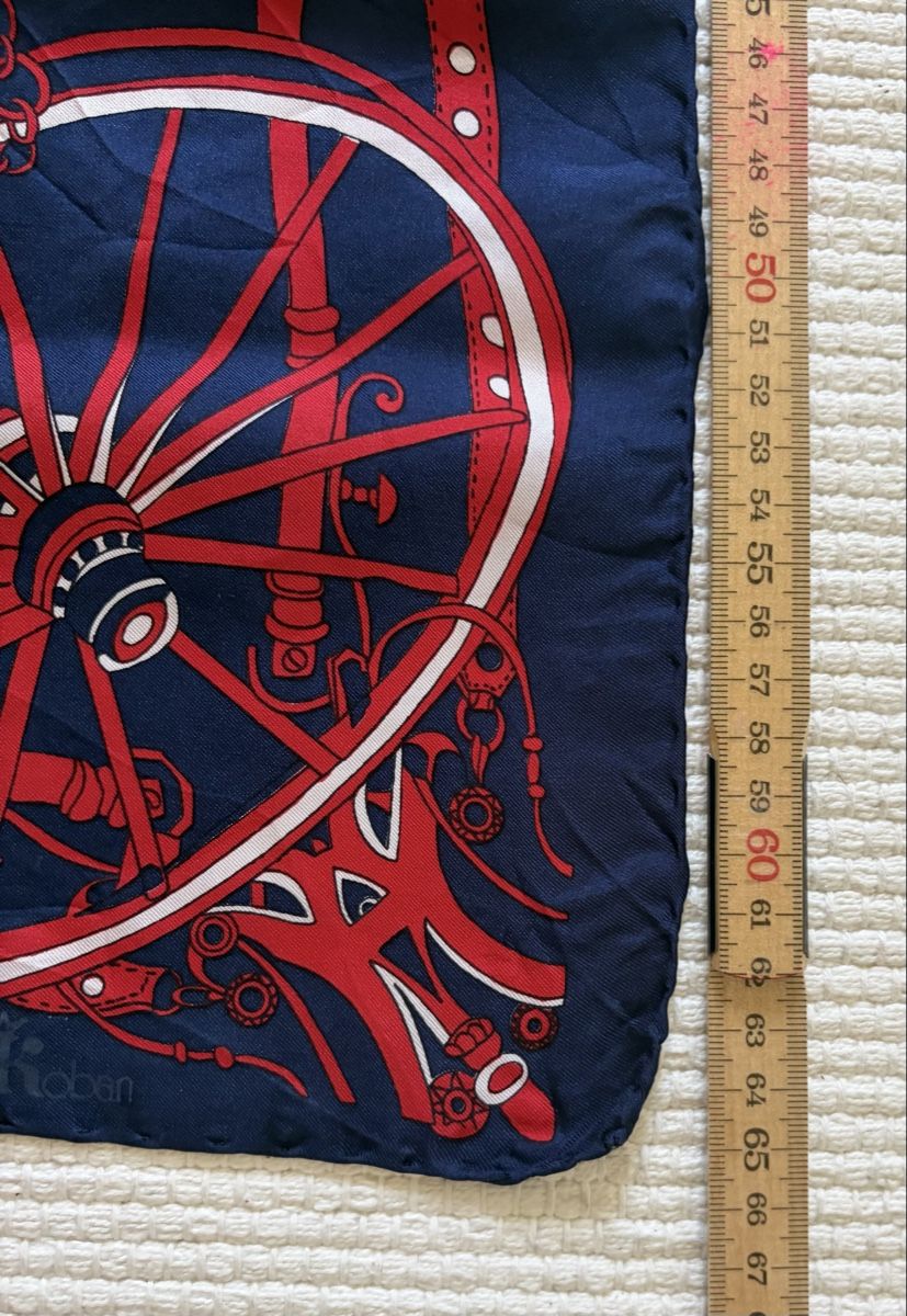 Foulard & Sciarpe: Seiden-Tuch Cab Anglais Navy Rot – Usato da Gossau venduto da Magic999 3