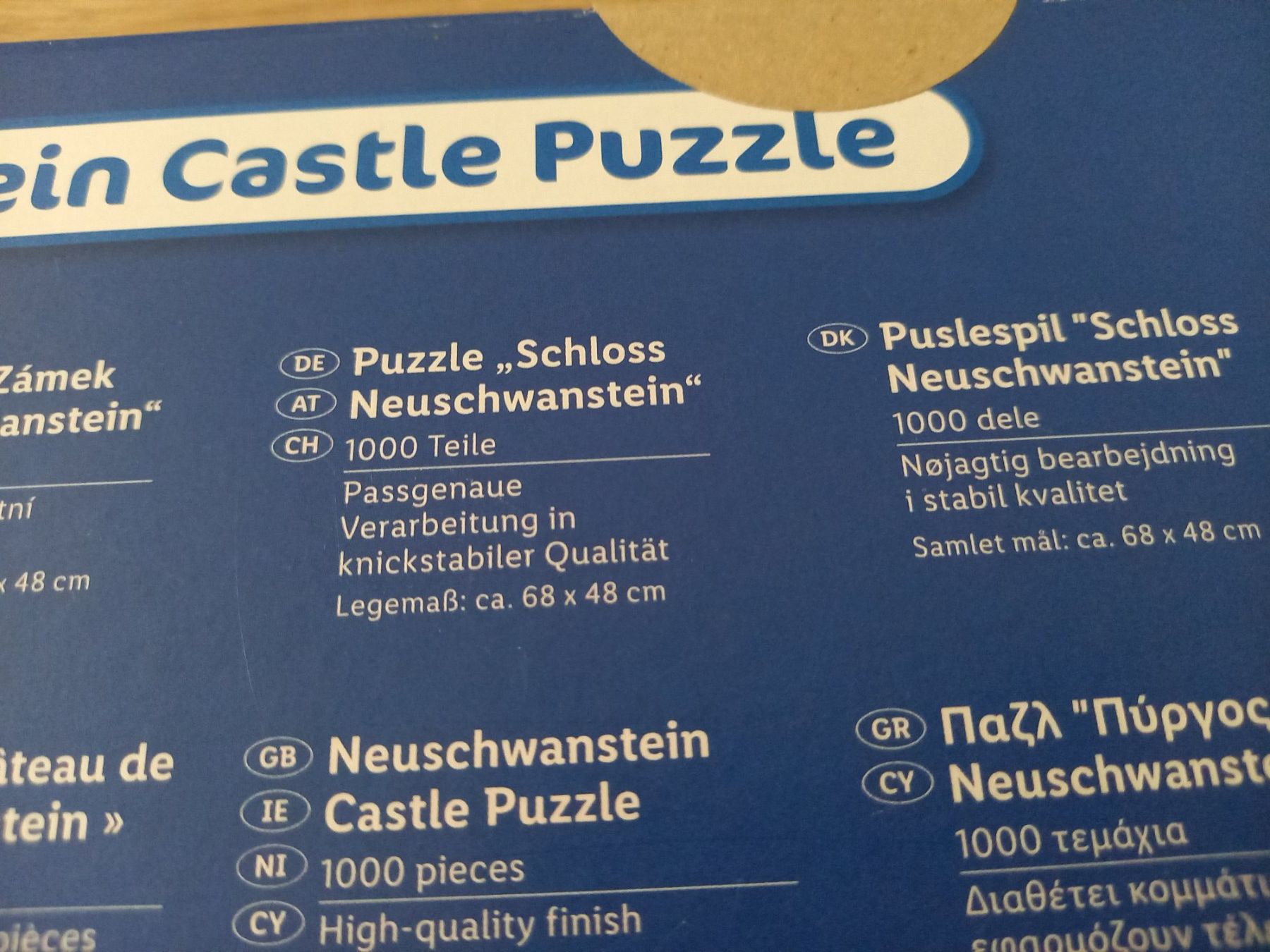 Ravensburger Puzzle: Puzzle Neuschwanstein 1000 Teile – Usato da Luzern venduto da titanic68 1