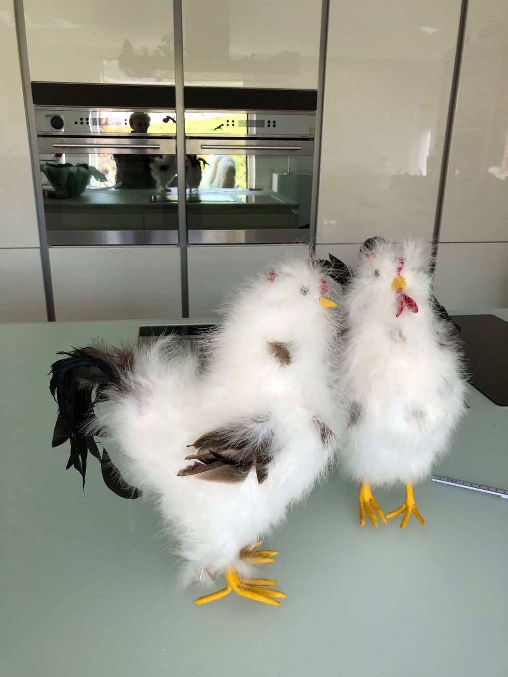 Tutte le decorazioni: 2 Stk. Osterdeco Huhn Hühner Federn – Usato da Arboldswil venduto da maeppli2009 3