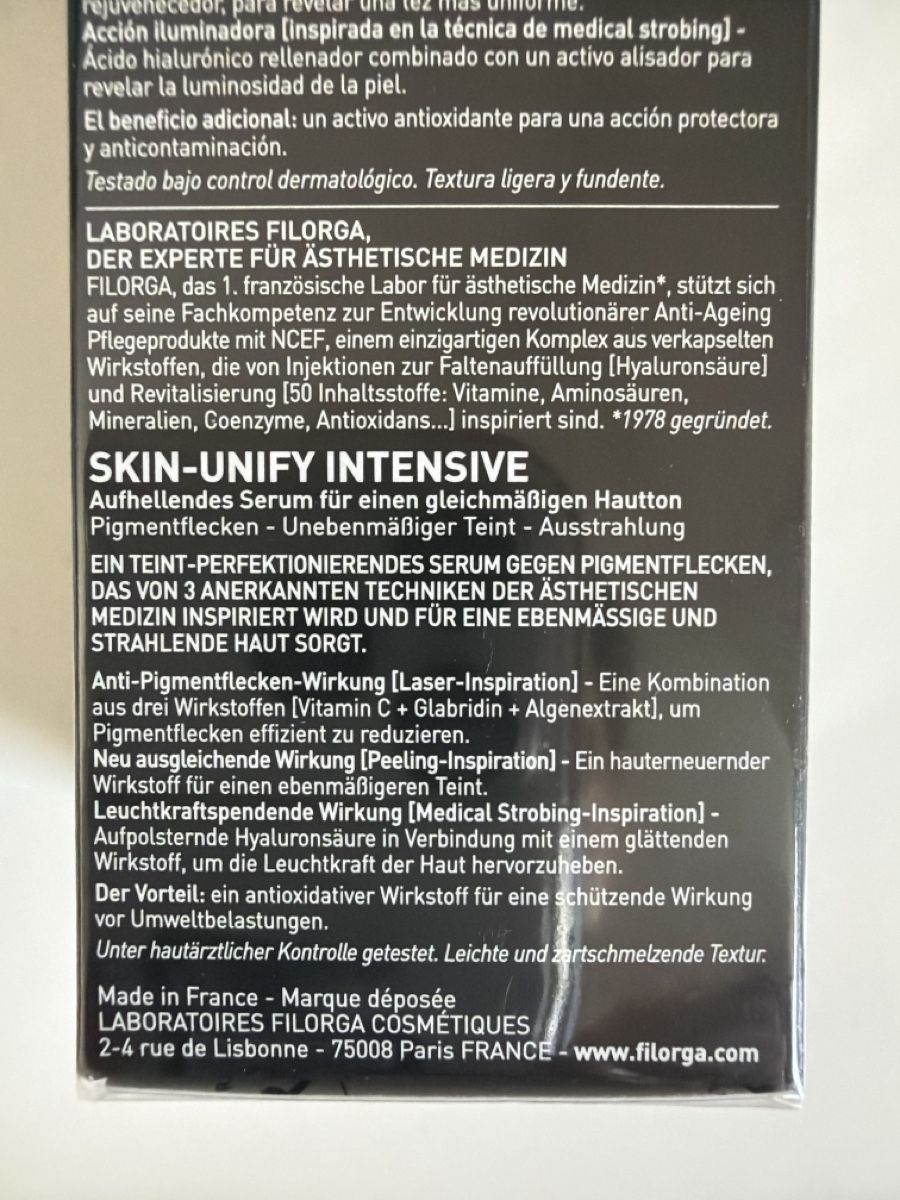 Cura del viso: Filorga Skin-Unify Intensive Serum – Nuovo e nell'imballaggio originale da Rickenbach SZ venduto da Bumblebee_3103 2