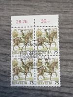 Briefmarken Helvetia 75 Rappen Ausgabetag 7.3.89 mit Überdru