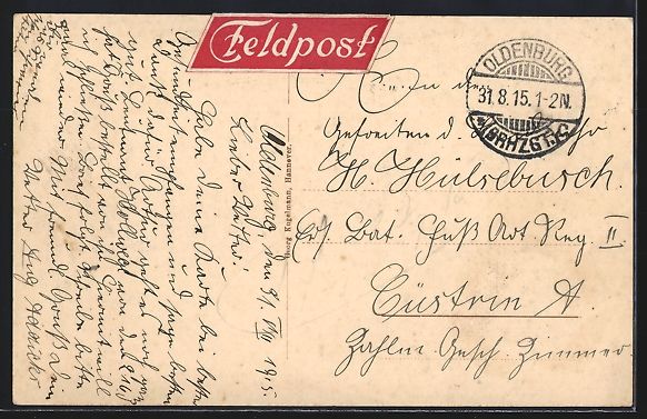 Cartoline postali: Grusskarten-AK Oldenburg / O., Grossh. S – Usato da Berlin venduto da bartko-reher 1