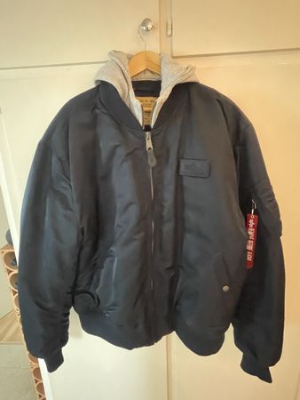 Bomberjacke mit Kapuze Grösse 5X-Large dunkelblau